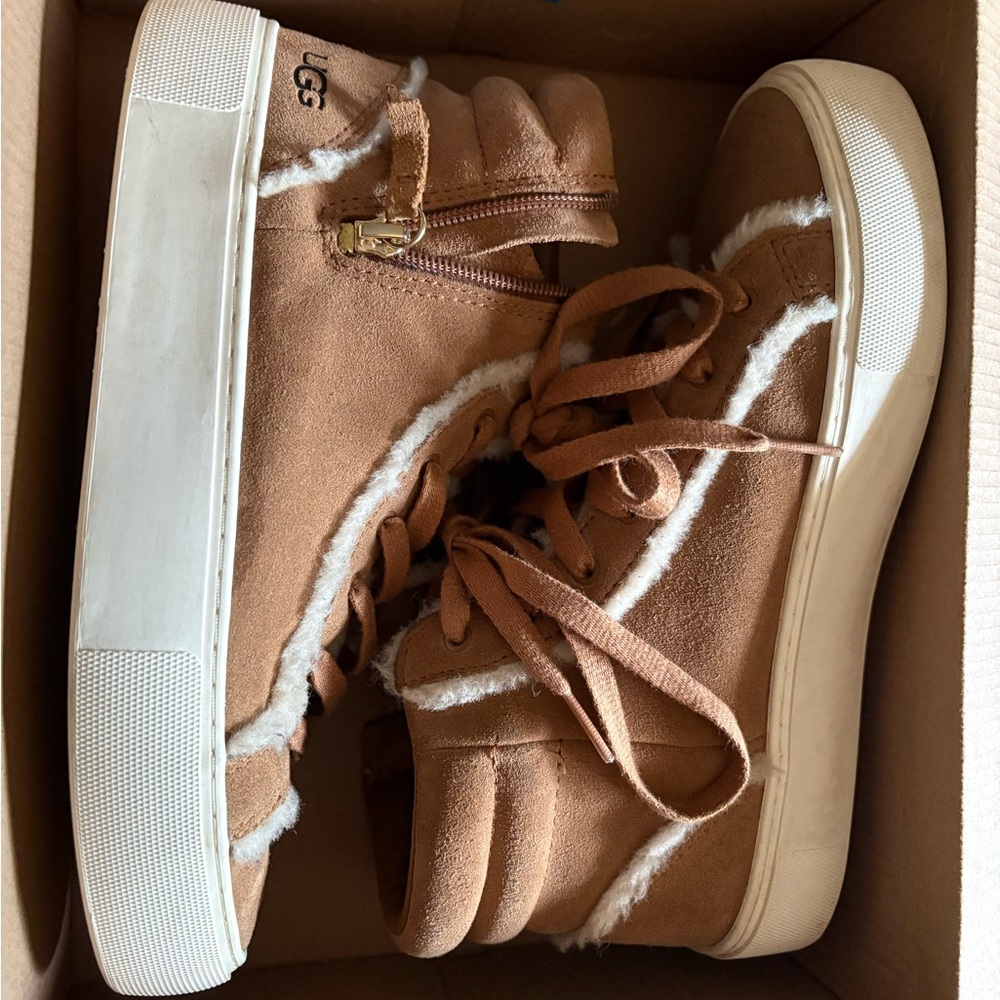 UGG Tan and White Casual Sneakers